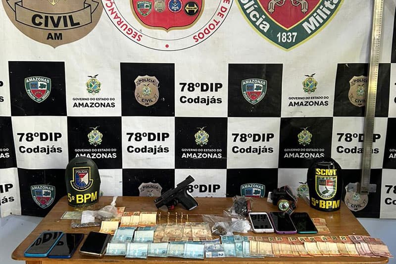 Em Codajás, três integrantes de facção criminosa são presos por tráfico de drogas