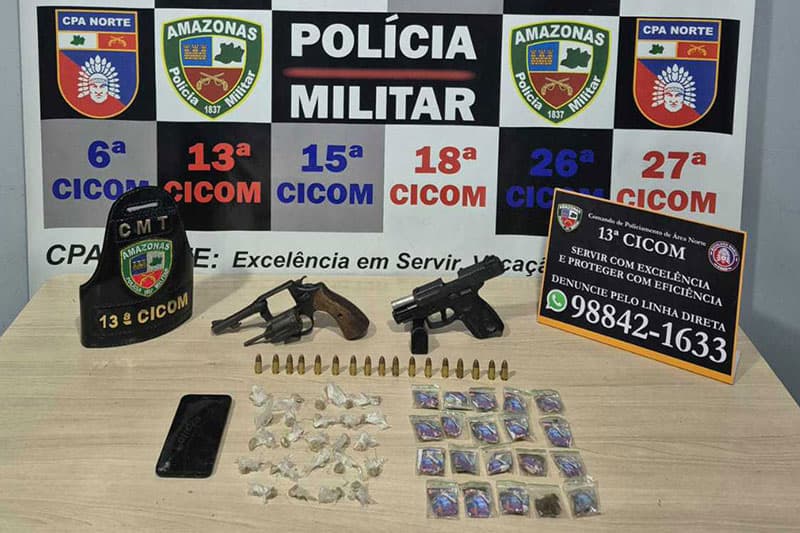 Assalto é frustrado e trio é preso na zona Norte de Manaus