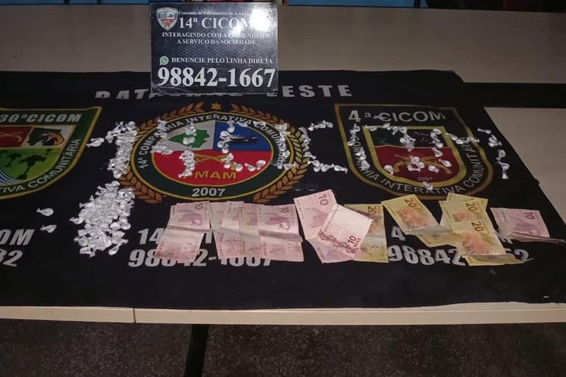 Mulher é presa por venda de drogas na Av. Itaúba, em Manaus