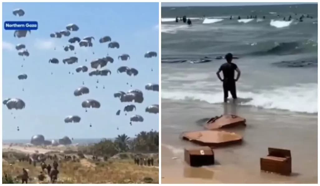 VÍDEO: Palestinos morrem afogados ao tentar pegar ajuda humanitária no mar