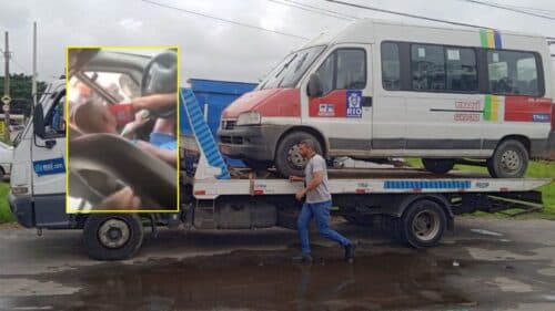 VÍDEO: Motorista de van lotada foge de blitz na contramão, gera pânico e acaba preso, no RJ