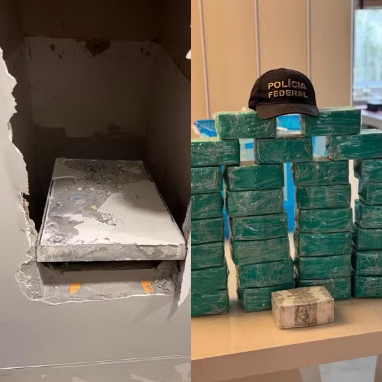 PF encontra 3 milhões de dólares escondidos em parede de casa em Curitiba