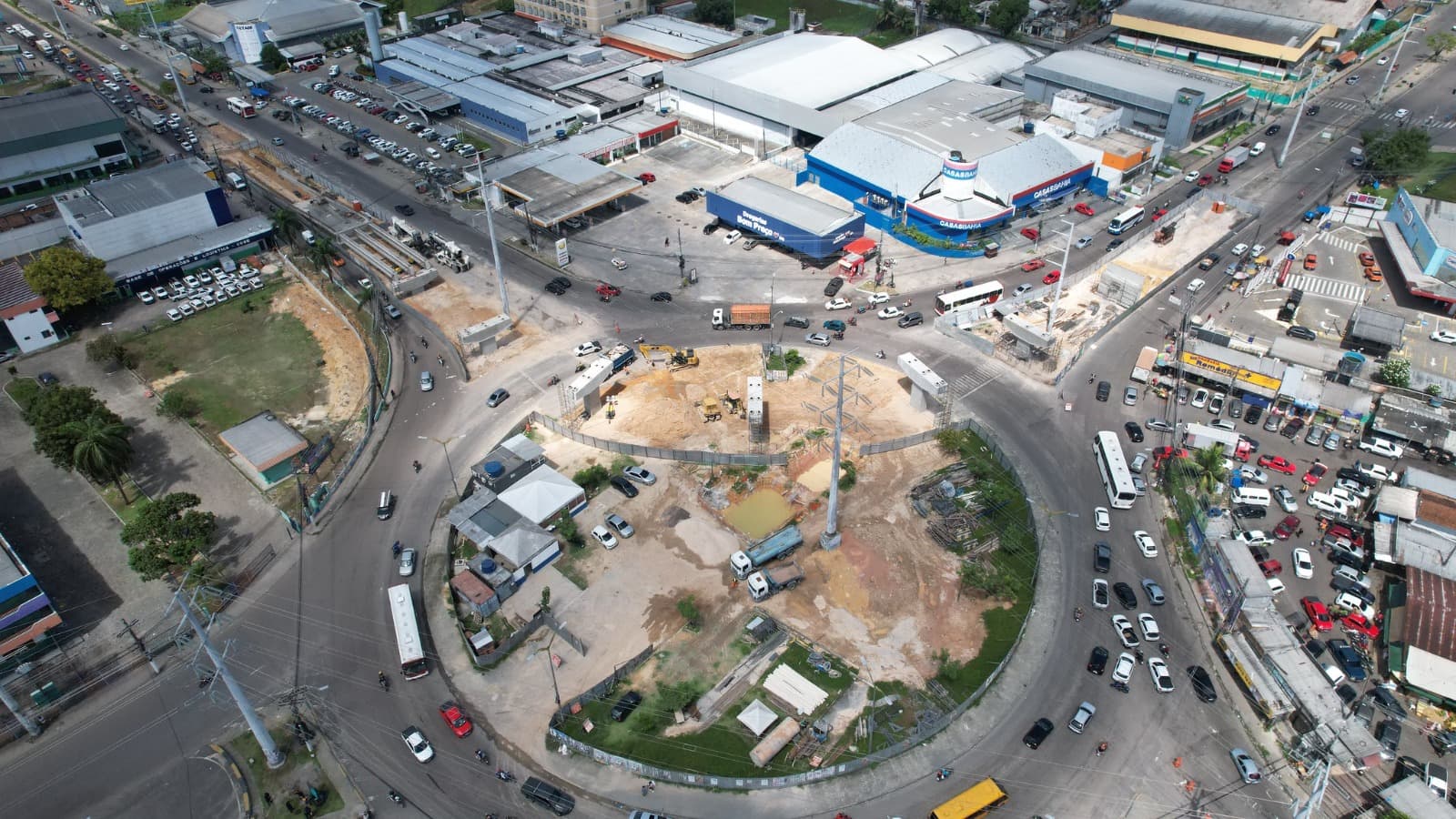 Complexo viário Rei Pelé tem avanço nas obras, em Manaus