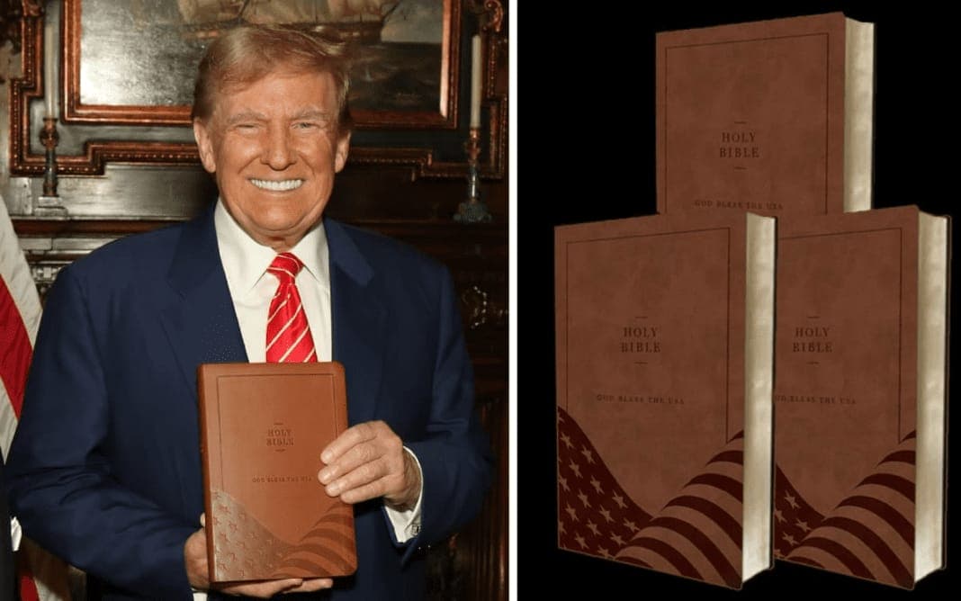 Trump anuncia venda de Bíblia por R$ 300: “Deus abençoe os EUA”