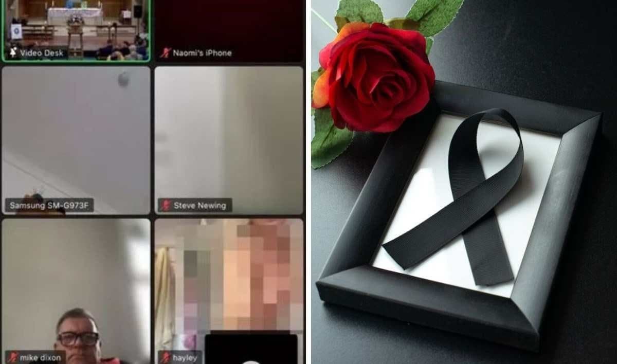 VÍDEO: Em Londres, mulher é vista tomando banho durante videoconferência para funeral