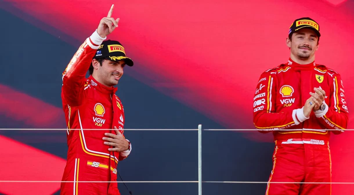 Fórmula 1: Ferrari faz dobradinha com vitória de Sainz; Verstappen ‘quebra’ pela 1° vez em dois anos