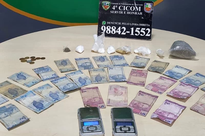 Dupla tenta fugir de abordagem policial e acaba presa com drogas em Manaus