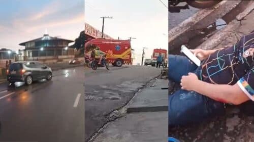 VÍDEOS: Acidentes com motos marcam início de quinta-feira em Manaus