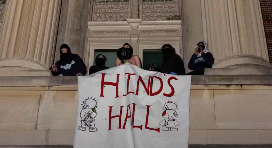 VÍDEO: Alunos ocupam campus da Universidade de Columbia em ato pró-Palestina, nos EUA
