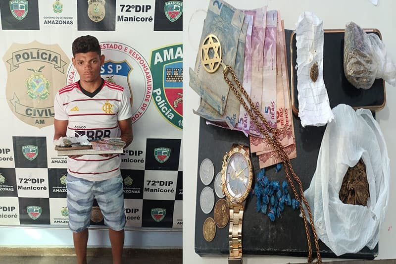 Homem é preso por tráfico de drogas na zona rural de Manicoré