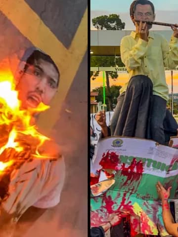 Aliados de Bolsonaro são alvos de protestos de ativistas