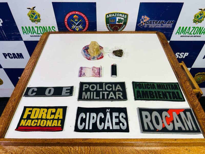 Jovem é preso com drogas em comunidade no interior do Amazonas