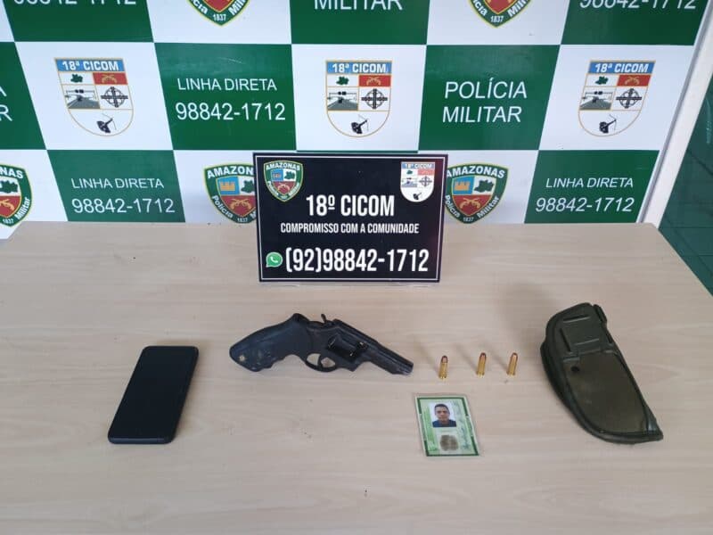 Homem que ameaçava companheira com arma de fogo é preso em Manaus