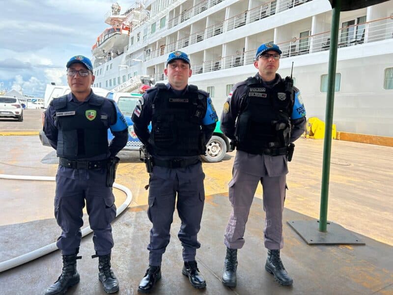 PM reforça policiamento durante temporada de navios em Manaus