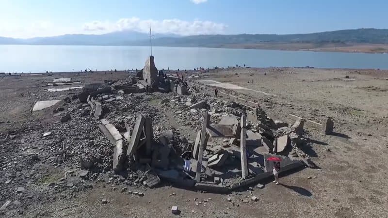 VÍDEO: Nas Filipinas, seca faz ruínas de cidade submersa ressurgir