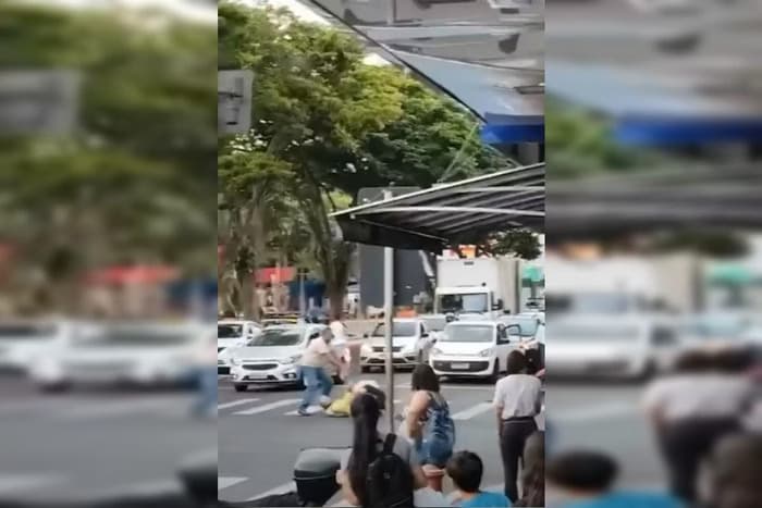 VÍDEO: Agente de trânsito e motociclista “saem na porrada” em Uberlândia (MG)