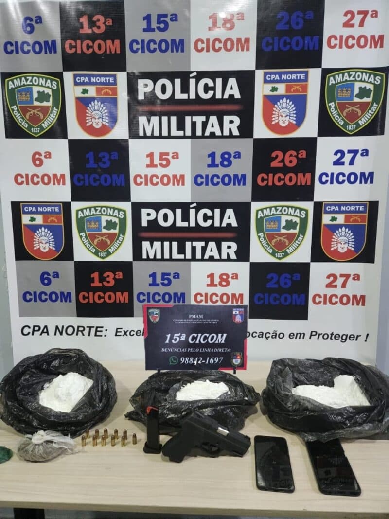 Dupla é baleada ao trocar tiros com a polícia durante fuga em Manaus