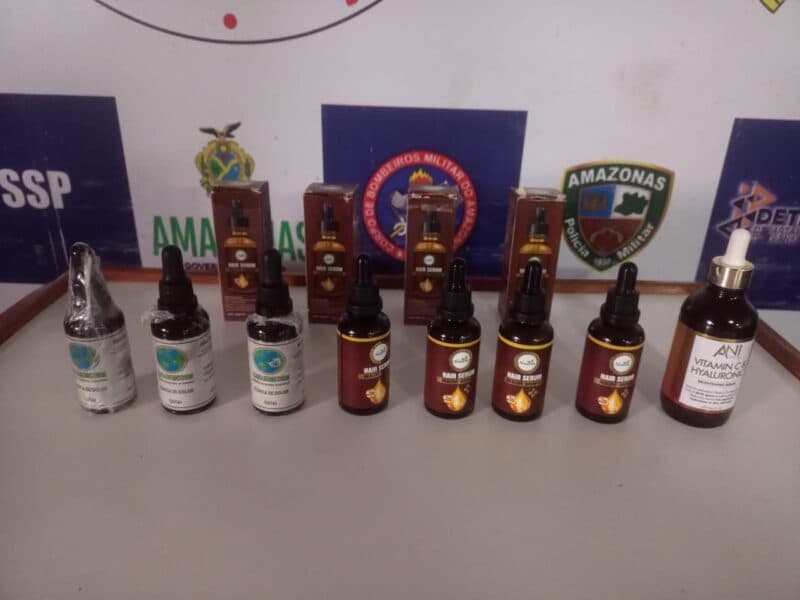 Em Coari, cadela policial Luna localiza maconha em oito frascos de produtos de beleza