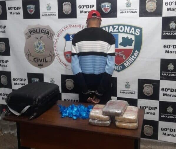 Homem é preso transportando drogas do munícipio de Japurá para Maraã, no AM