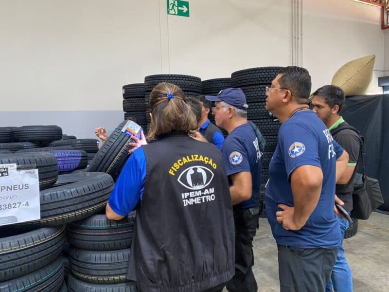 No Amazonas, mais de 520 pneus importados são reprovados em operação nacional