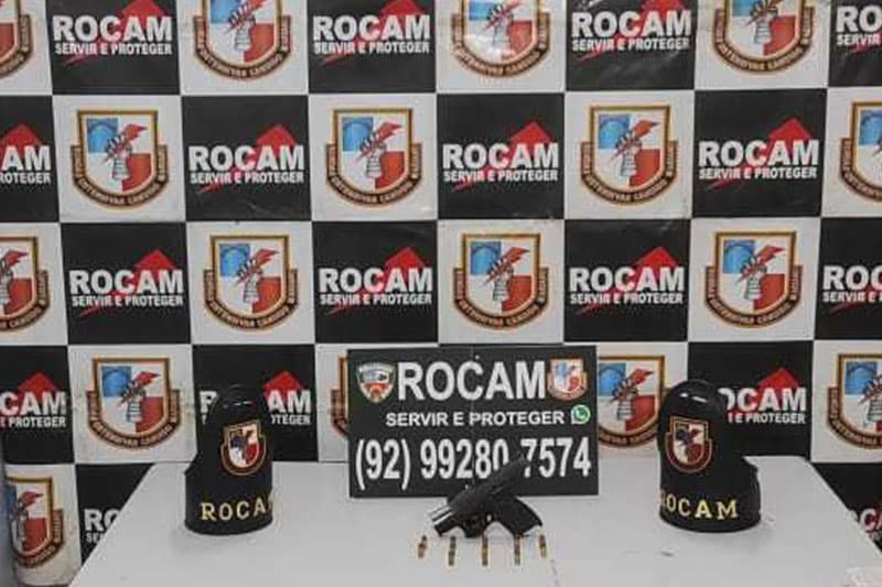 Rocam prende trio com arma de fogo na zona Norte de Manaus