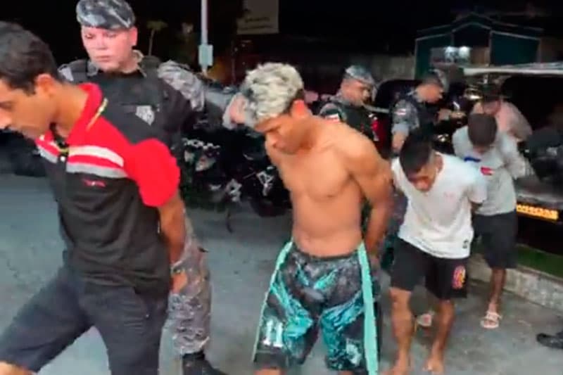 Cinco homens são presos com drogas, armas e munições na zona Sul de Manaus