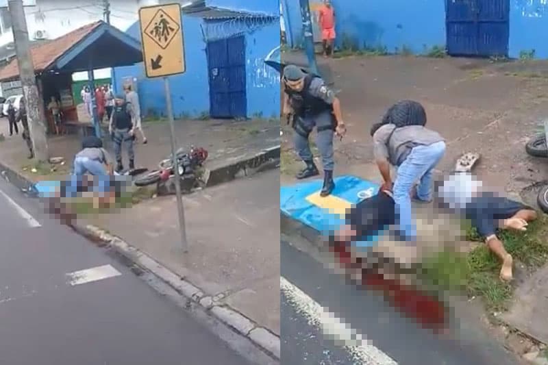 Dupla em fuga da polícia fica ferida na zona Leste de Manaus