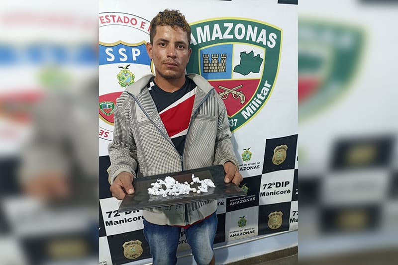Homem é preso com drogas durante abordagem policial em Manicoré