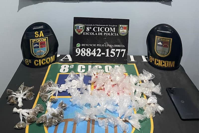 Dois homens são presos com drogas em Manaus; um deles era foragido da Justiça