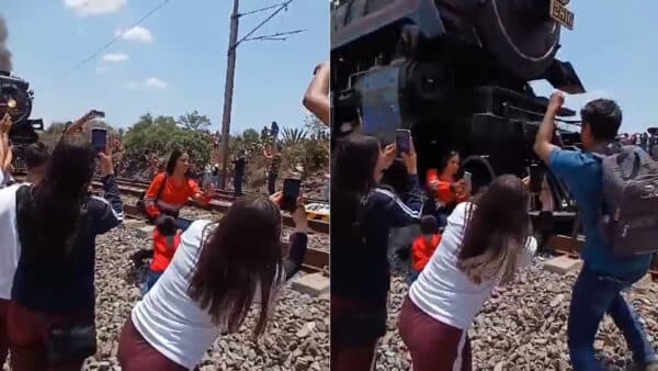 VÍDEO: Mulher morre ao tentar tirar selfie ao lado de trem, no México