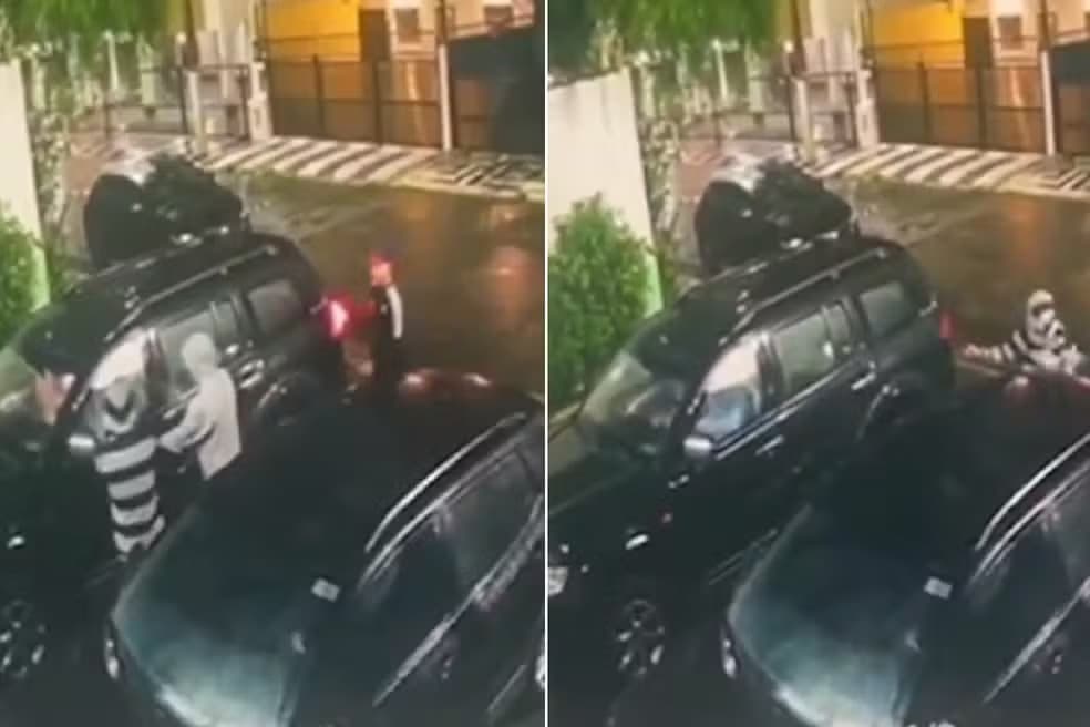VÍDEO: Criminoso atira em carro com idosa dentro durante tentativa de assalto em SP