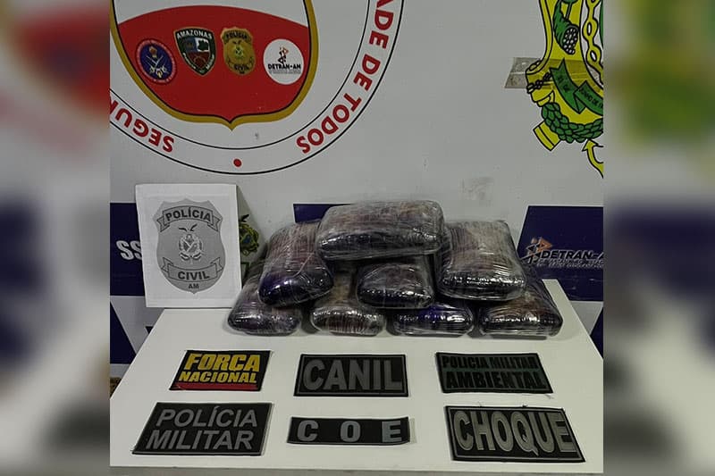Em Coari, homem é preso com oito quilos de skunk escondido em malas
