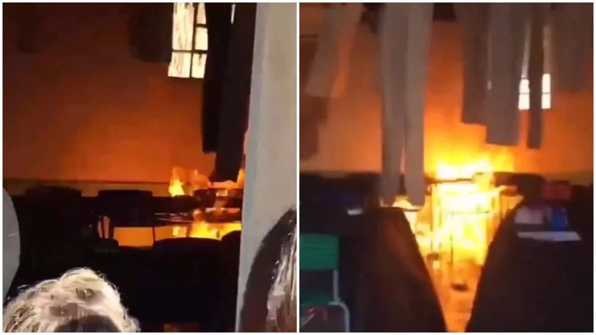 VÍDEO: Alunos tentam fazer experimento e colocam fogo em sala de aula de escola em MG