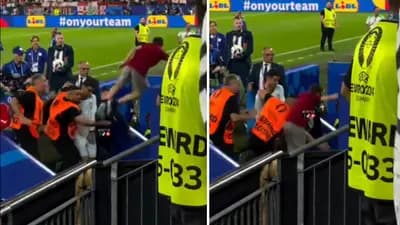 VÍDEO: Segurança se joga para proteger Cristiano Ronaldo de ser atingido por torcedor