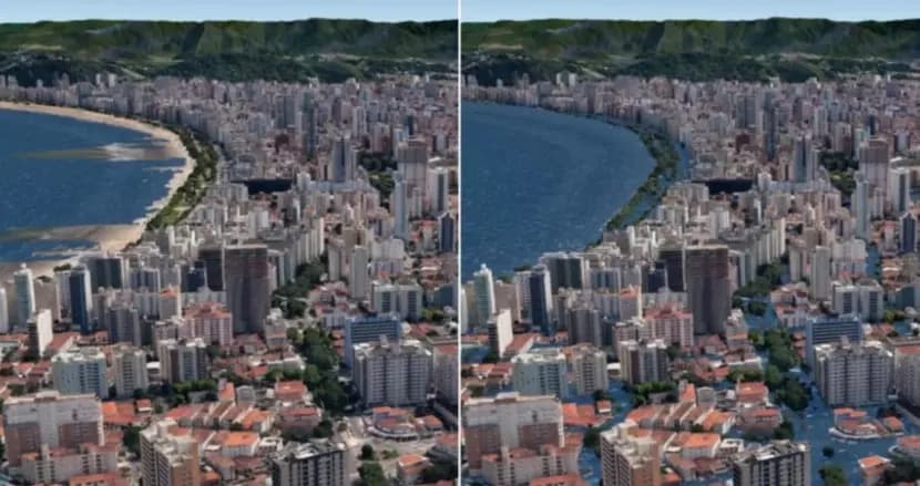 Sete cidades estão sob ameaça de inundação devido a emergência climática no Brasil, diz relatório