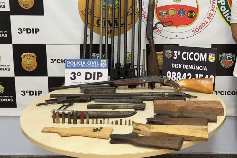 PC-AM prende dono de oficina clandestina de reparo de armas de fogo em Manaus