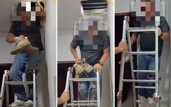 VÍDEO: Em GO, foragido por não pagar pensão alimentícia é preso, escondido em buraco na laje de casa