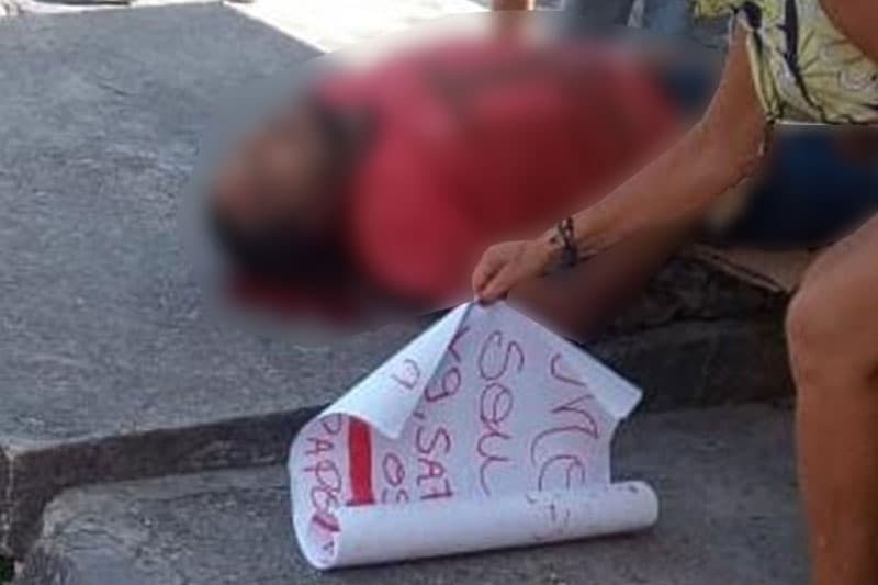 CV executa vendedor ambulante e deixa bilhete: “papo foi dado”