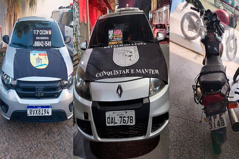 ‘Paredão’ recupera veículos com restrição de roubo ou furto em Manaus