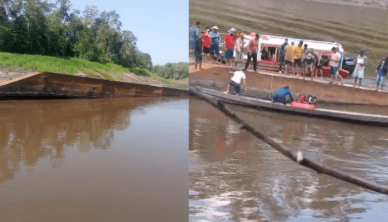 Dois corpos de desaparecidos em naufrágio de draga são encontrados no Amazonas