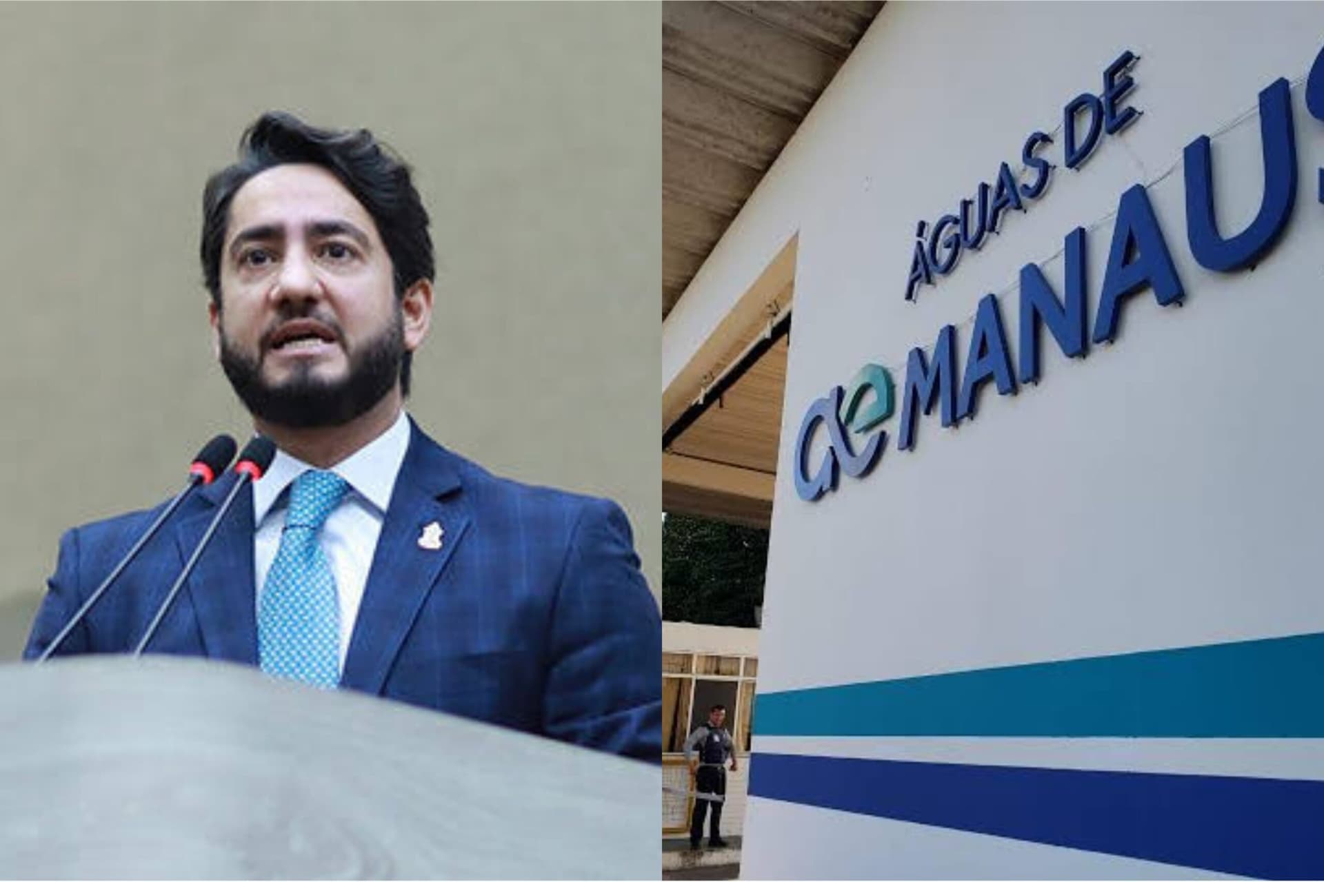 Diego Afonso cobra David Almeida e Agemam sobre falta de ações contra Águas de Manaus