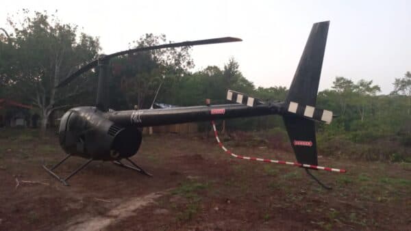 Helicóptero e embarcação usados pelo narcotráfico são apreendidos em Alvarães