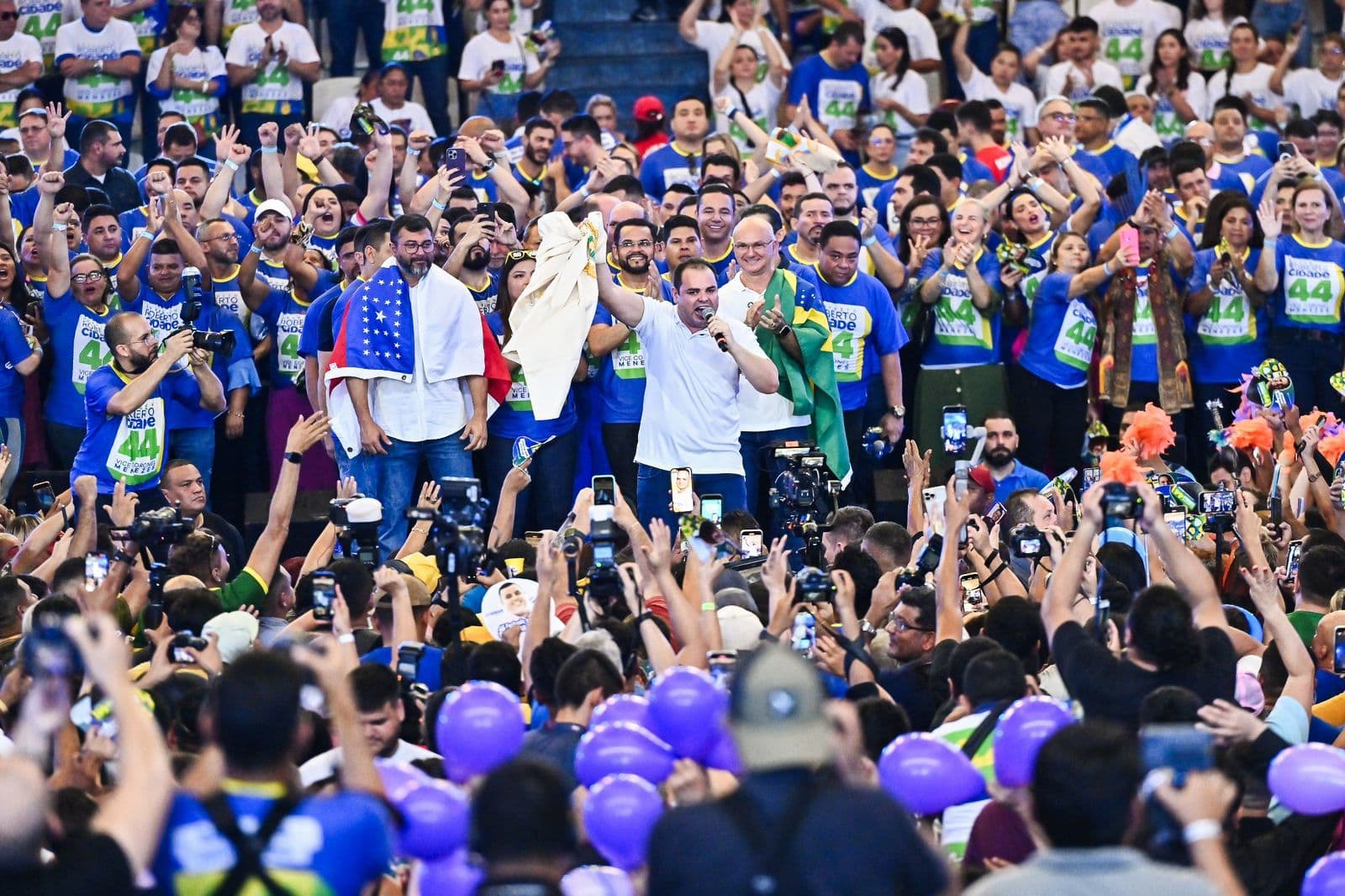Convenção do União Brasil reuniu mais de 30 mil pessoas na Arena Amadeu Teixeira
