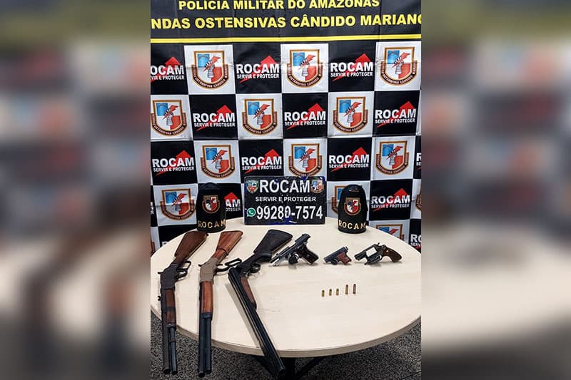 Após ação da Rocam, homem é preso com seis armas de fogo na zona Oeste de Manaus