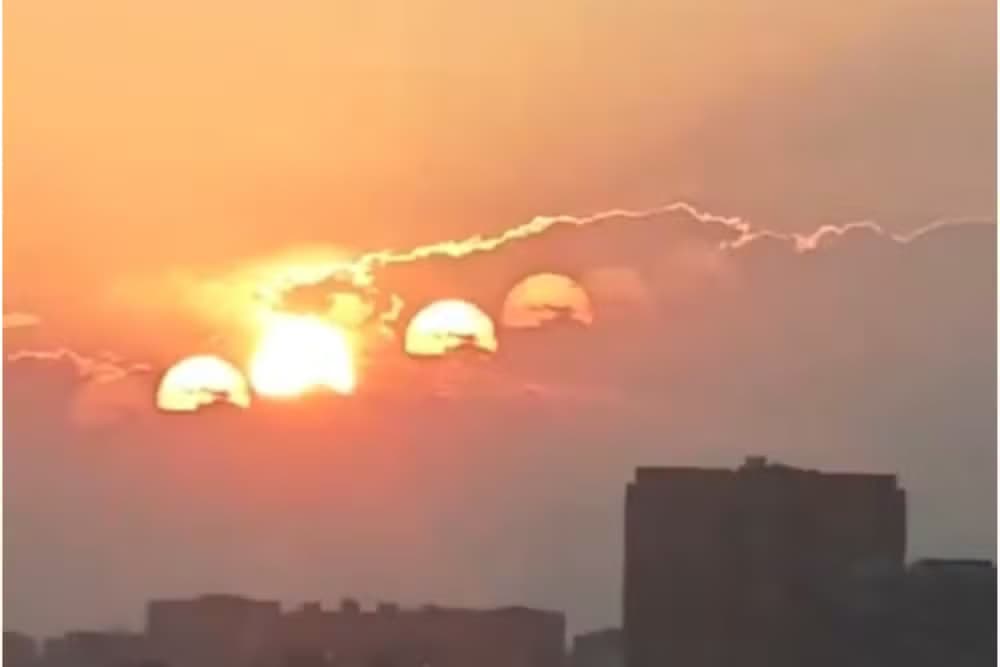 VÍDEO: “Sete sóis” são filmados no céu de cidade na China
