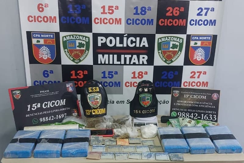 Após denúncia, seis tabletes de cocaína são apreendidas na zona norte de Manaus