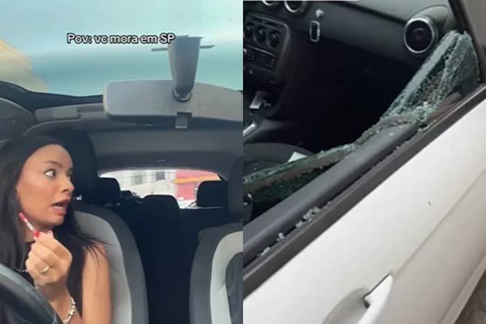 VÍDEO: Em SP, jovem grava tentativa de assalto enquanto se maquiava no carro