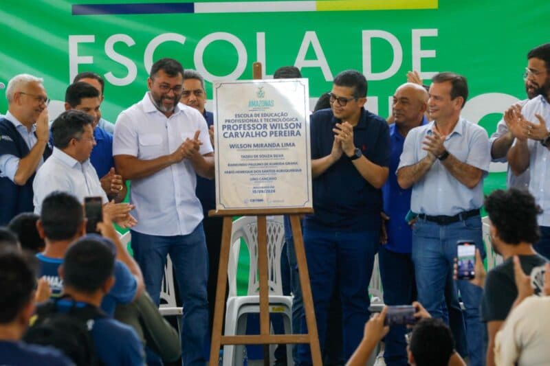 Wilson Lima inaugura primeira escola do Cetam de tempo integral em Silves