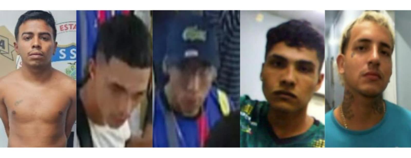 PC-AM divulga imagens de 5 procurados por assaltos a coletivos e rotas em Manaus