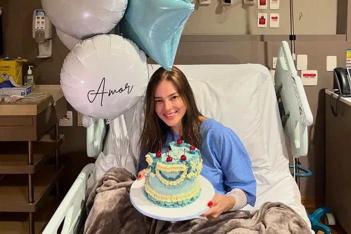 Vera Viel, esposa de Rodrigo Faro, recebe alta após retirar tumor da coxa